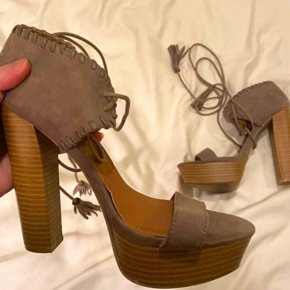 Strappy heels